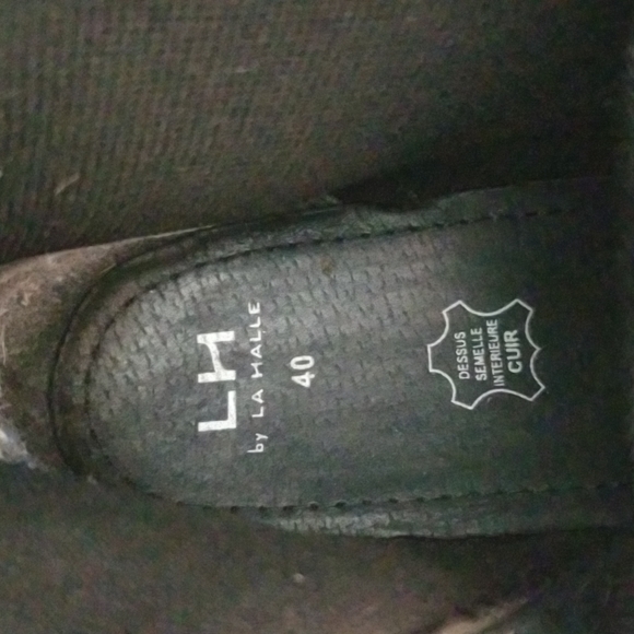 LH by La Halle Black Leather Lace Up with Double Zip Ankle Boots - US 9 - Picture 4 of 16